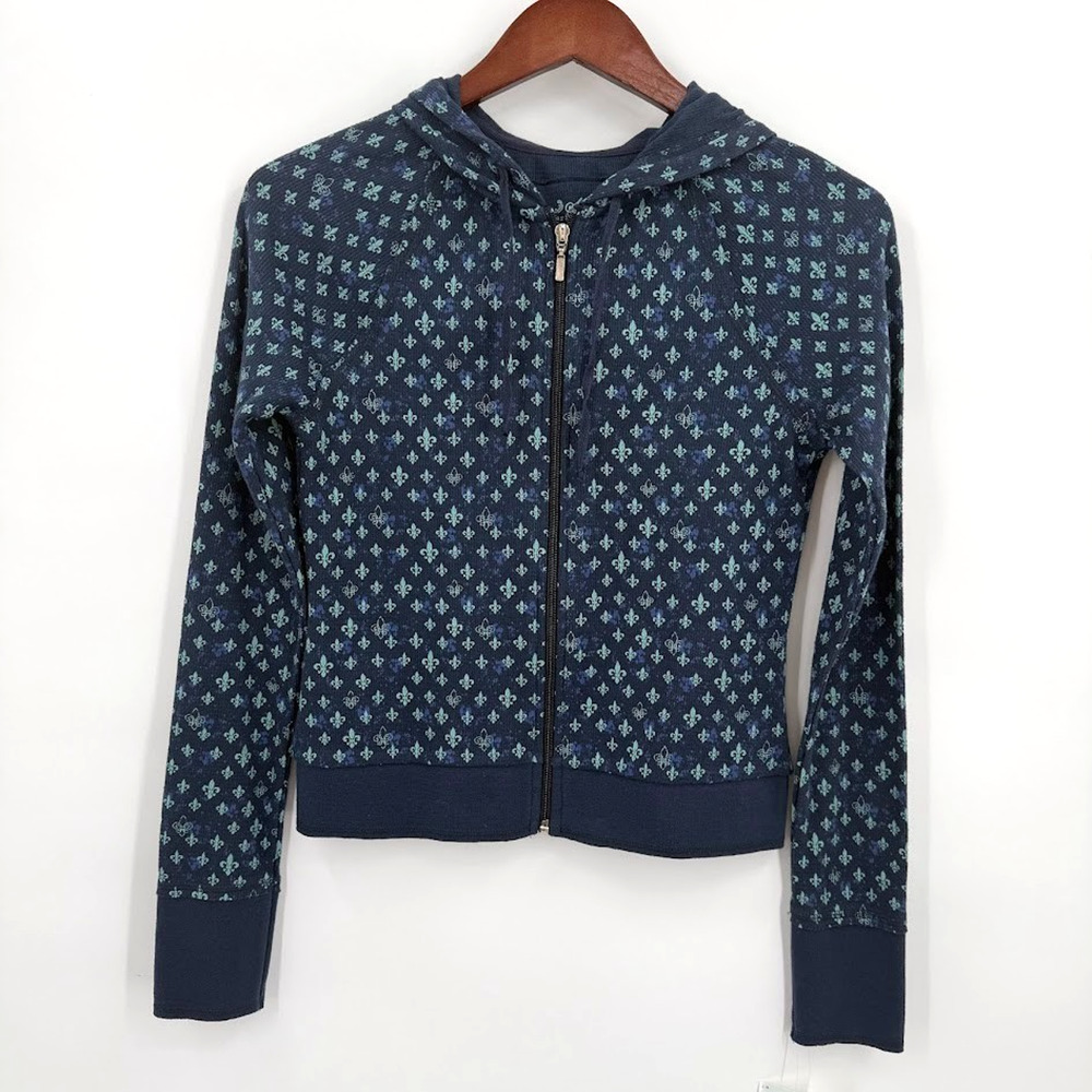 SO Wear It Declare It Hoodie Jacket JR. M NWT Fleur De Lis Y2K Zip Up Crop